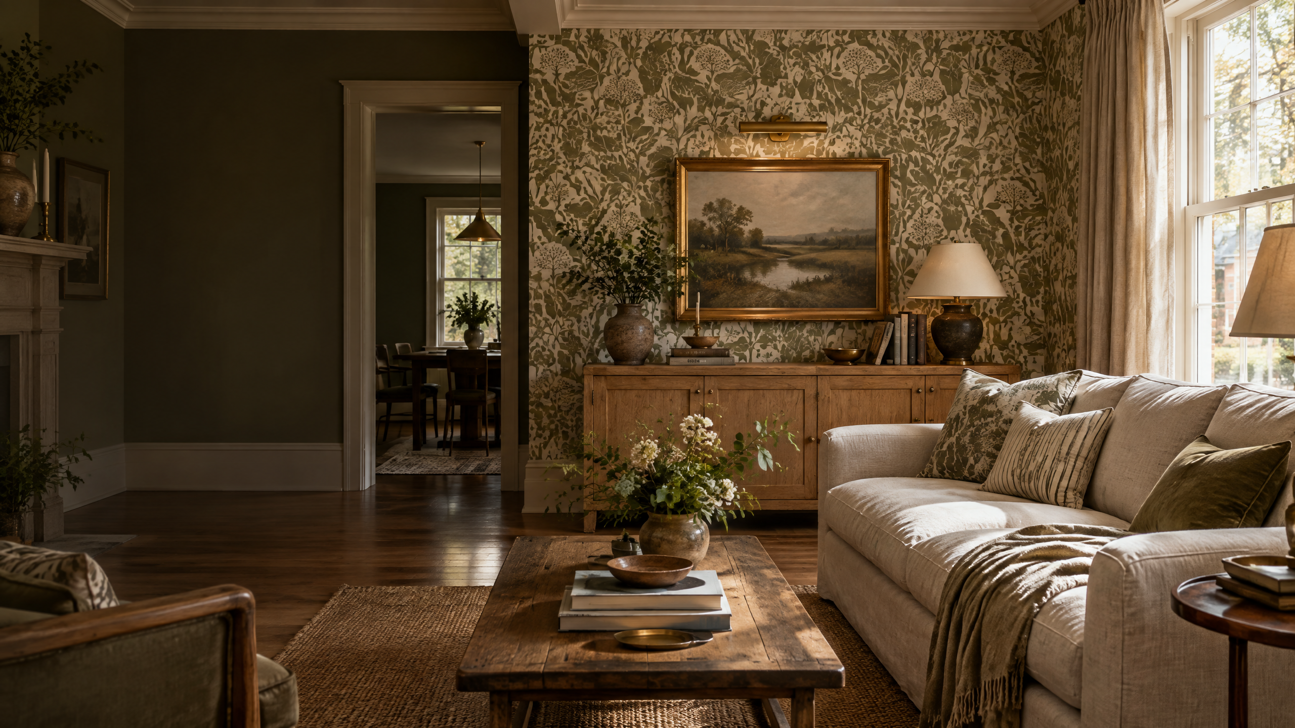 Platinum interior featuring professionally installed luxury wallpaper by Woodridge Association